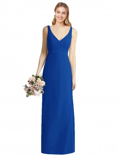 Azul Real Sereia Amor Chiffon Longo Vestidos de Madrinha