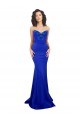 Azul Real Sereia Amor Crepe Esticado Longo Formais Vestidos de Madrinha / Vestidos de Festa