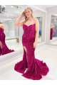 Bainha Amor Comboio Varredela Lantejoulas Veludo Longo Lantejoulas Veludo Vestidos de Festa Acessíveis