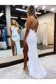 Bainha Decote V Lantejoulas Veludo Longo Lantejoulas Veludo Vestidos de Festa Acessíveis