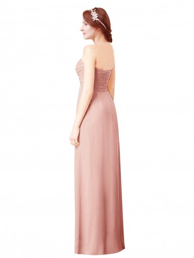 Bliss Chiffon Linha A Amor Longo Vestidos de Madrinha