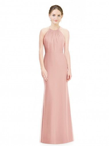 Bliss Sereia Cabeçada Chiffon Longo Vestidos de Madrinha