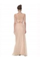 Blush 95 Bainha Decote Ilusão Tule Longo Vestidos de Madrinha