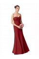 Borgonha Sereia Amor Chiffon Longo Vestidos de Madrinha Acessíveis