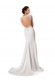 Branco Chiffon & Renda Bainha Buraco da fechadura Amor Longo Vestidos de Noiva