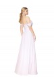 Branco Linha A Fora do Ombro Chiffon Longo Formais Vestidos de Madrinha / Vestidos de Festa