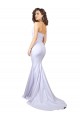 Branco Sereia Amor Crepe Esticado Longo Vestidos de Noiva Acessíveis