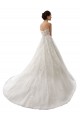 Branco Tule & Renda Linha A Amor Longo Vestidos de Noiva