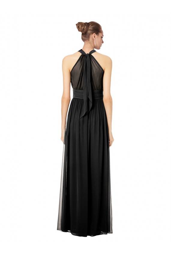 Caçador Verde Linha A Cabeçada Chiffon Longo Vestidos de Madrinha Acessíveis