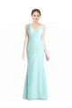 Cachoeira Sereia Decote V Chiffon & Renda Longo Vestidos de Madrinha Acessíveis