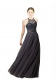Cinza Ardósia Linha A Amor Tule & Renda Longo Vestidos de Madrinha