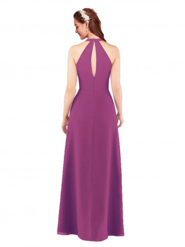 Frutos Silvestres Bainha Decote V Chiffon Longo Vestidos de Madrinha