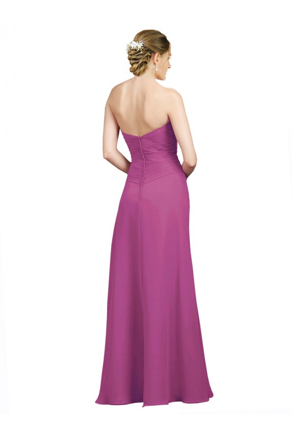 Frutos Silvestres Linha A Amor Chiffon Longo Vestidos de Madrinha Acessíveis