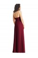 Fumo Verde Trombeta Alças finas Chiffon Longo Formais Vestidos de Madrinha / Vestidos de Noite