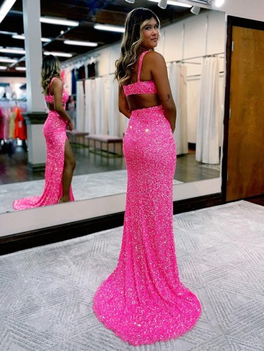 Lantejoulas Veludo Bainha Decote V Longo Lantejoulas Veludo Vestidos de Festa