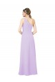 Lilás Bainha Um Ombro Chiffon Longo Formais Vestidos de Madrinha / Vestidos de Noite Acessíveis