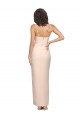 Nu Bainha Sem alças Crepe Esticado Longo Vestidos de Madrinha / Vestidos de Festa Acessíveis