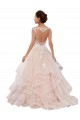 Marfim & Champanhe Tule & Renda Vestido de Baile Amor Longo Vestidos de Noiva