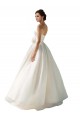 Marfim Linha A Sem alças Chiffon Longo Vestidos de Noiva Acessíveis