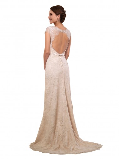 Marfim Renda Bainha Amor Longo Vestidos de Noiva