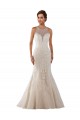Marfim Renda Sem Mangas Amor Sereia Longo Vestidos de Noiva / Vestidos de Baile Acessíveis