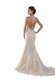 Marfim Renda Sem Mangas Amor Sereia Longo Vestidos de Noiva / Vestidos de Baile Acessíveis