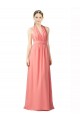 Melancia Chiffon Linha A Amor Longo Vestidos de Madrinha