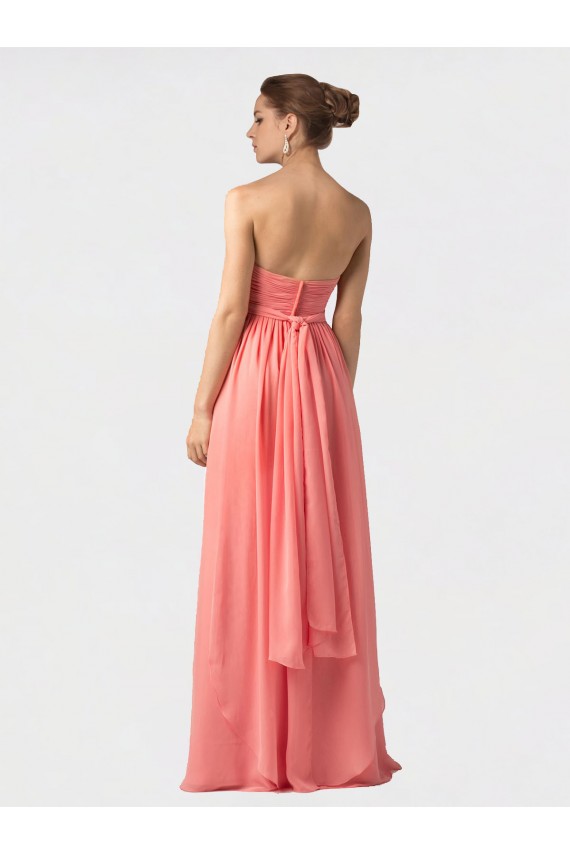 Melancia Chiffon Linha A Amor Longo Vestidos de Madrinha