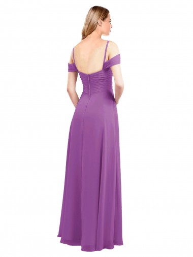 Narciso Chiffon Linha A Amor Longo Vestidos de Madrinha