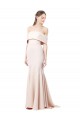 Nu Crepe Esticado Sereia Decote Alto Longo Formais Vestidos de Madrinha / Vestidos de Noite / Vestidos de Festa Acessíveis