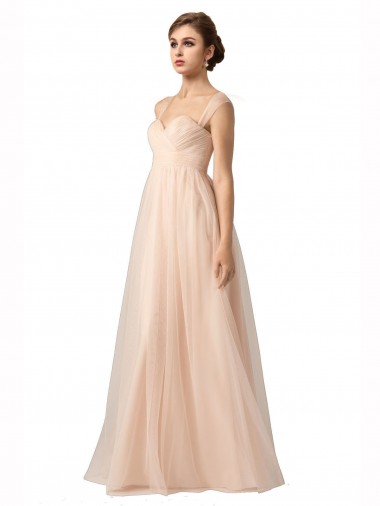 Nu Tule Linha A Amor Longo Vestidos de Madrinha