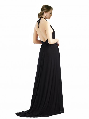 Ostra Prata Linha A Cabeçada Chiffon Longo Vestidos de Madrinha