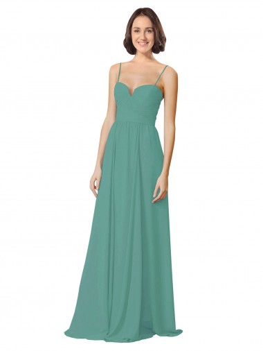 Prata Islandesa Chiffon Linha A Amor Longo Vestidos de Madrinha