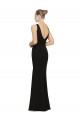 Preto Chiffon Bainha Sem Mangas Decote V Longo Vestidos de Madrinha