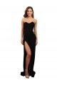Preto Coluna Amor Crepe Esticado Longo Formais Vestidos de Madrinha / Vestidos de Festa