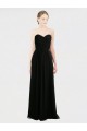 Preto Linha A Amor Chiffon & Renda Longo Vestidos de Madrinha Acessíveis