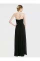Preto Linha A Amor Chiffon & Renda Longo Vestidos de Madrinha Acessíveis