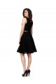 Preto Linha A Decote Joia Renda Curto Vestidos de Madrinha / Vestidos de Homecoming Acessíveis