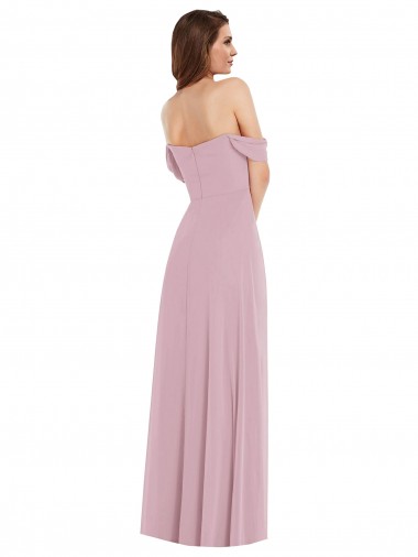 Prímula Linha A Amor Chiffon Longo Vestidos de Madrinha