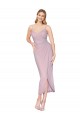 Prímula Sereia Alças finas Alto Baixo Chiffon Curto Alto Baixo Vestidos de Madrinha / Vestidos de Festa