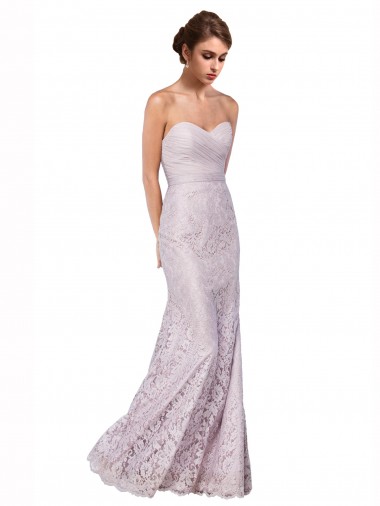 Renda Sereia Sem Mangas Amor Longo Vestidos de Madrinha / Vestidos de Festa