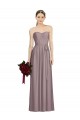 Rosa Empoeirada Linha A Amor Chiffon Longo Vestidos de Madrinha Acessíveis