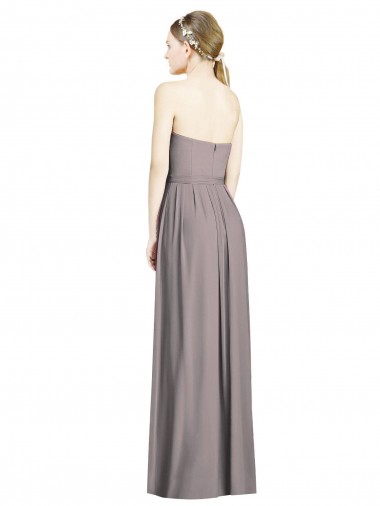 Rosa Empoeirada Linha A Amor Chiffon Longo Vestidos de Madrinha
