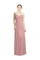 Rosa Empoeirado Linha A Amor Chiffon Longo Formais Vestidos de Madrinha / Vestidos de Noite Acessíveis