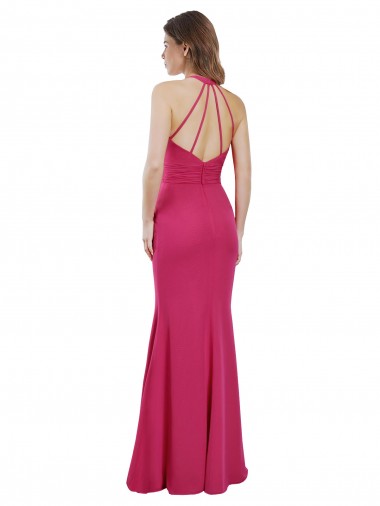 Rubi Linha A Cabeçada Chiffon Longo Vestidos de Madrinha