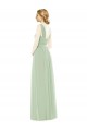 Sábio Chiffon Linha A Alças finas Longo Vestidos de Madrinha Acessíveis