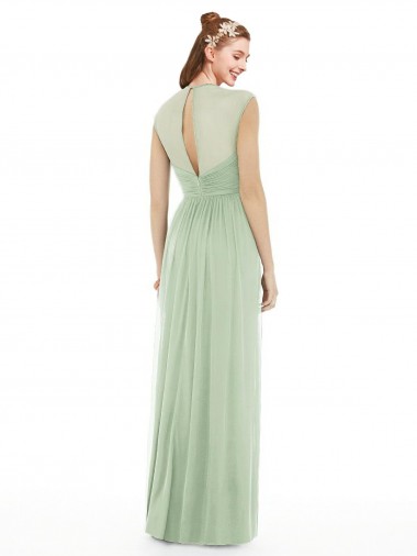 Sábio Chiffon Linha A Amor Longo Vestidos de Madrinha