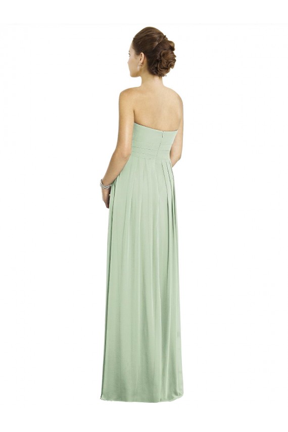 Sábio Chiffon Linha A Sem Mangas Amor Longo Vestidos de Madrinha Acessíveis