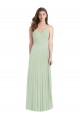 Sábio Trombeta Alças finas Chiffon Longo Vestidos de Madrinha