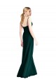 Sempre Verde Linha A Alças finas Chiffon Longo Vestidos de Madrinha Acessíveis